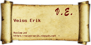 Veiss Erik névjegykártya